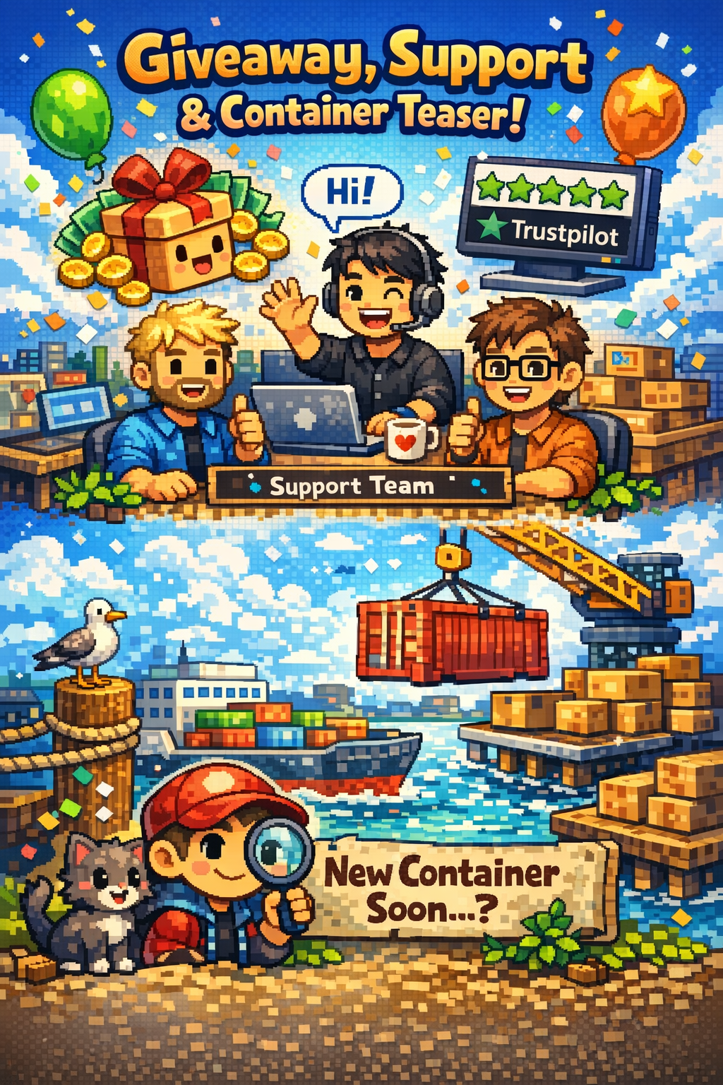 Giveaway Update, Support Boost & a Small Container Teaser