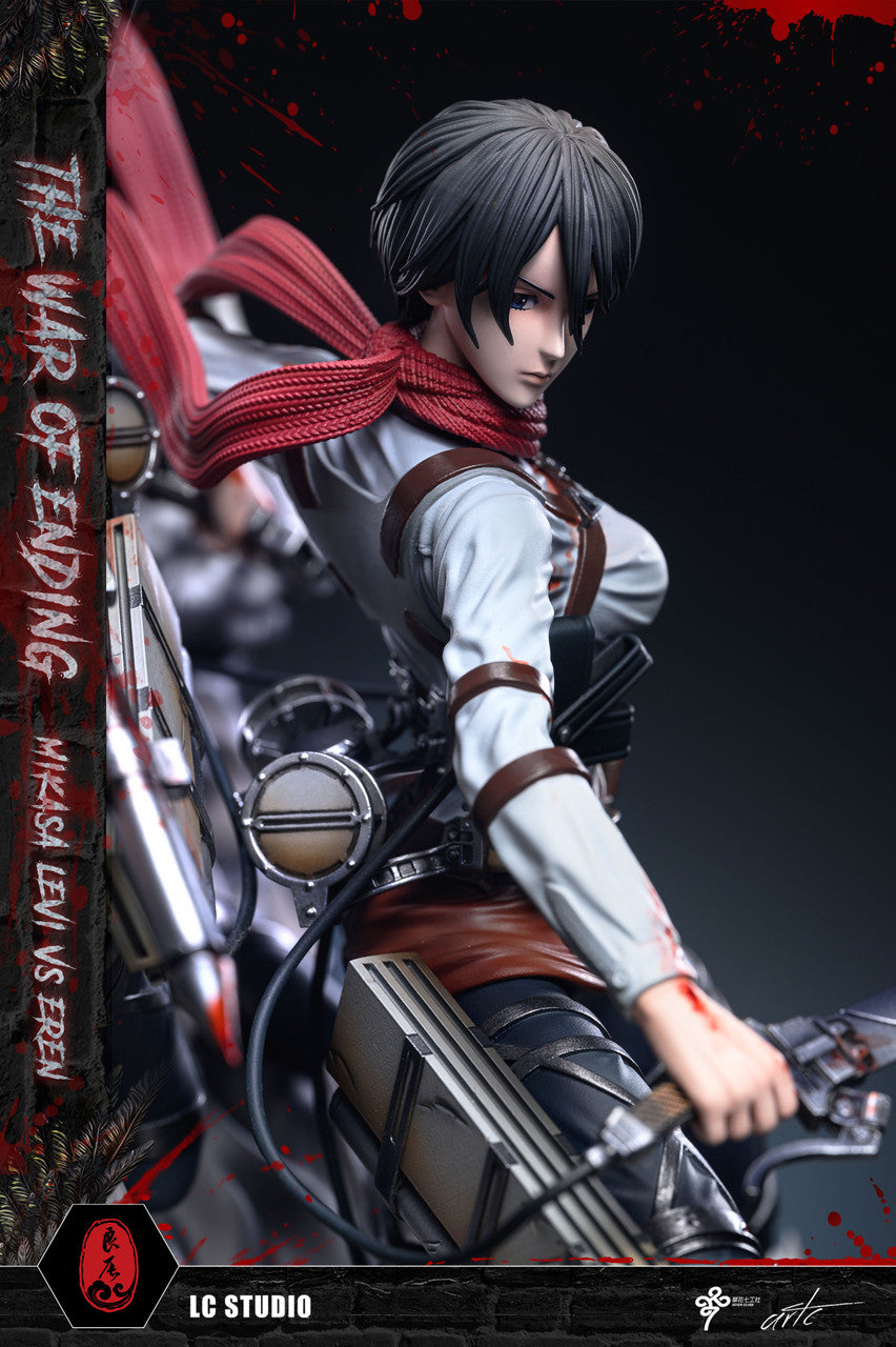 Attack on Titan - Mikasa & Levi vs. Founding Titan | Resin Statue | by LC Studio