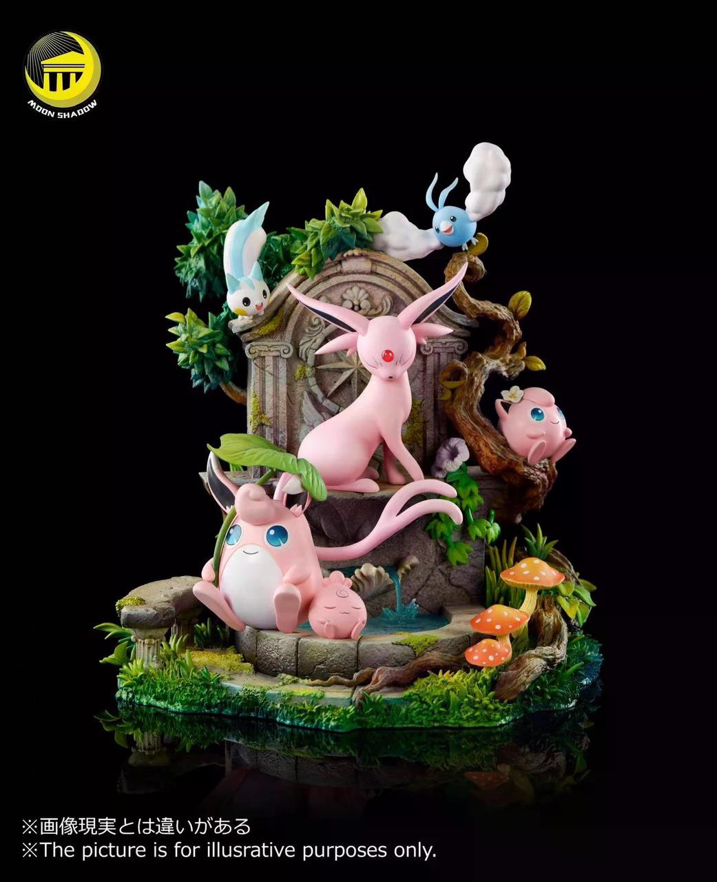 Pokemon - Espeon Family | Resin Statue | by Moon Shadow Studio