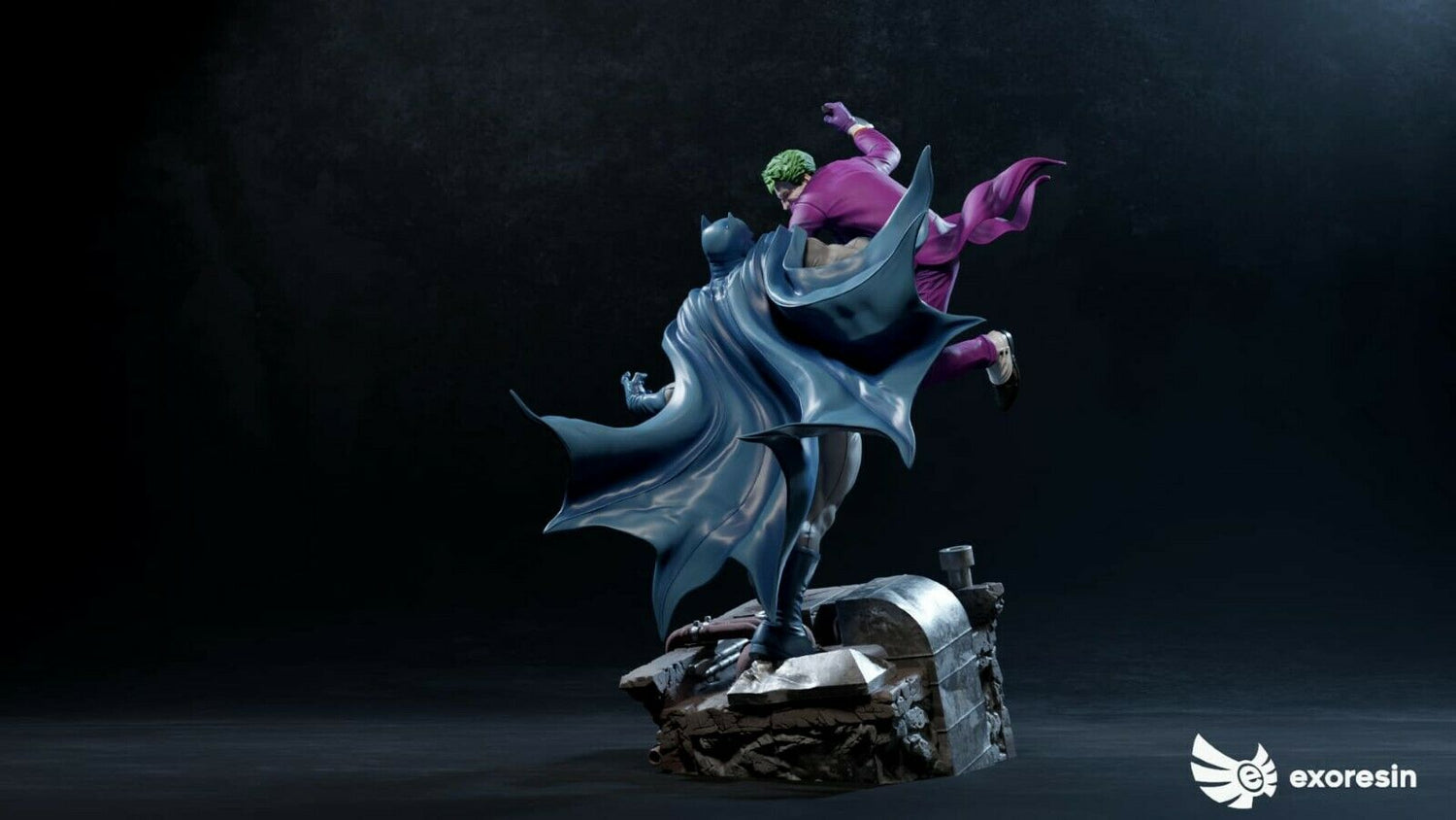 DC Comics - Joker vs Batman Diorama | 1:4 Resin Statue | by Obsidian Resinworks