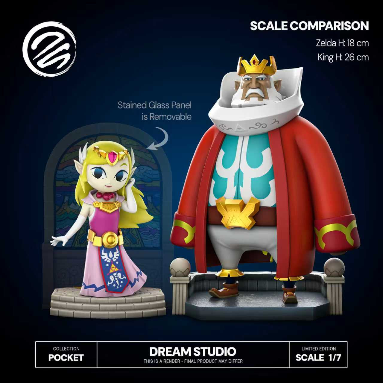 The Legend of Zelda - King of Hyrule & Princess Zelda WW | 1:7 Resin Statue | by Dream Studio