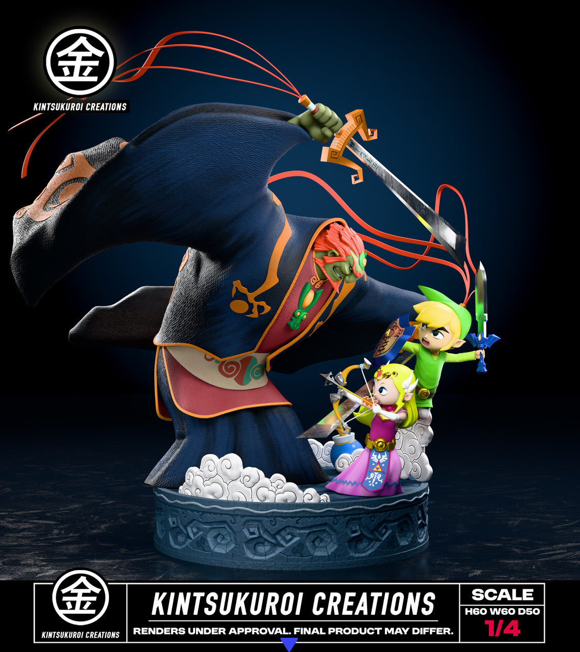 The Legend of Zelda - Wind Waker Final Battle Diorama | 1:6/1:4 Resin Statue | by Kistsukuroi Creations