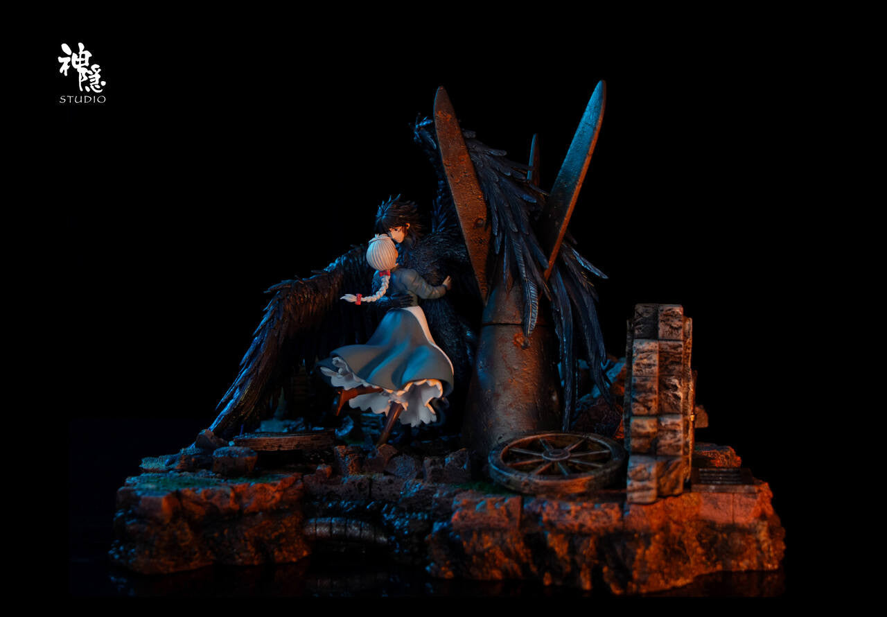 Studio Ghibli - Howl & Sophie‘s embrace | Resin Statue | by ShenYin Studio with LED