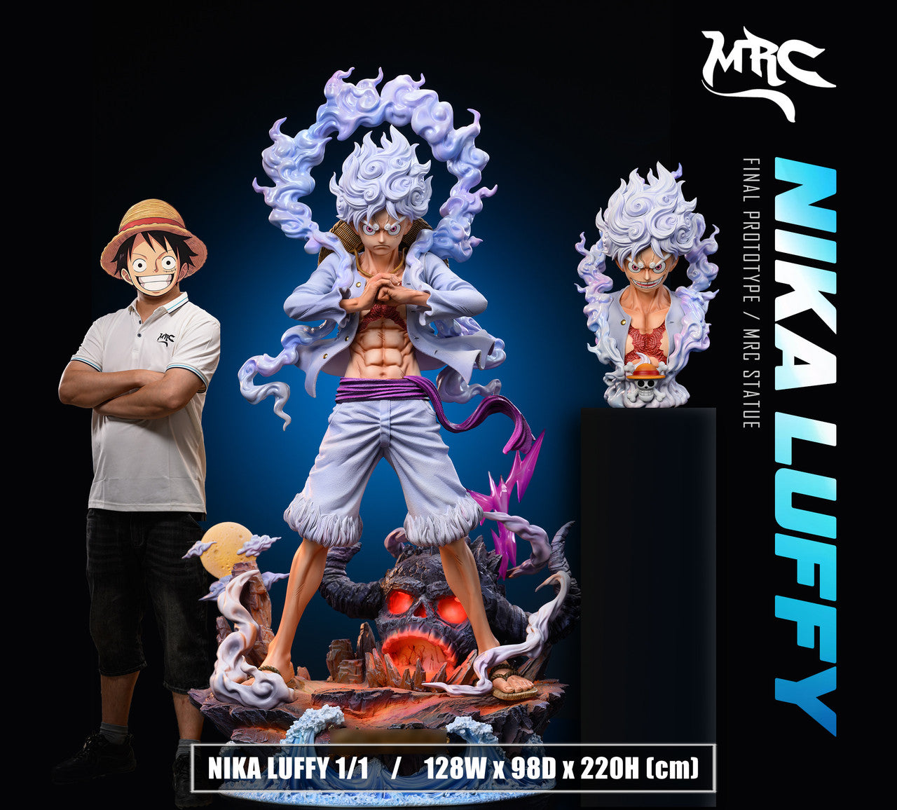 One Piece - Nika Luffy with LED | 1:6/1:4/1:1 Resin Statue | by MRC Studio