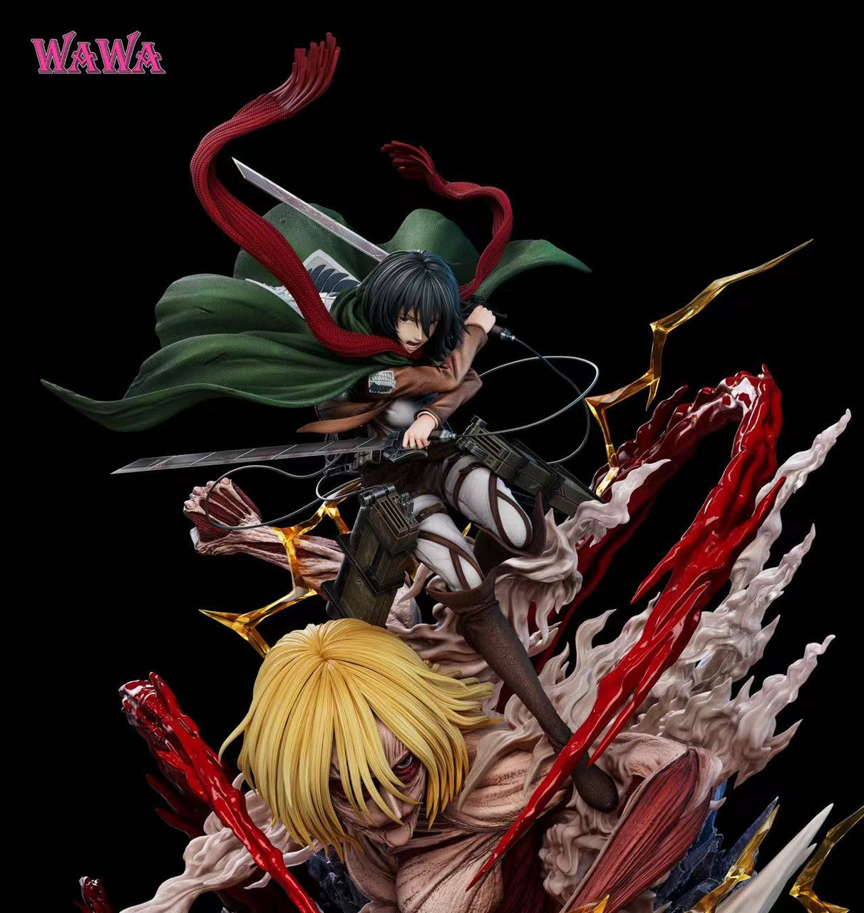 Attack on Titan - Mikasa Ackerman & Female Titan | 1:4 Resin Statue | by WAWA Studio