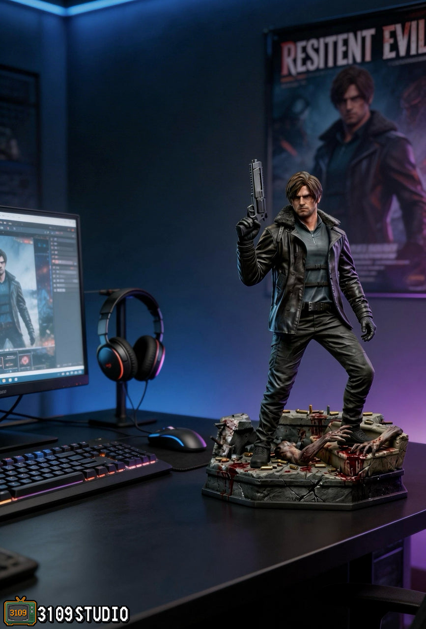 Resident Evil - Leon S Kennedy | 1:4 Resin Staue | by 3109 Studio