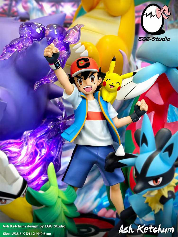 Pokemon - Champion Ash Ketchum | Resin Statue | by EGG Studio