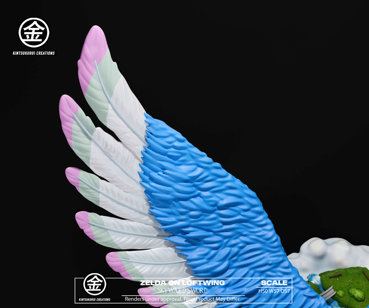 Legend of Zelda – Zelda on Loftwing | 1:4 Resin Statue | von Kintsukuroi Creations