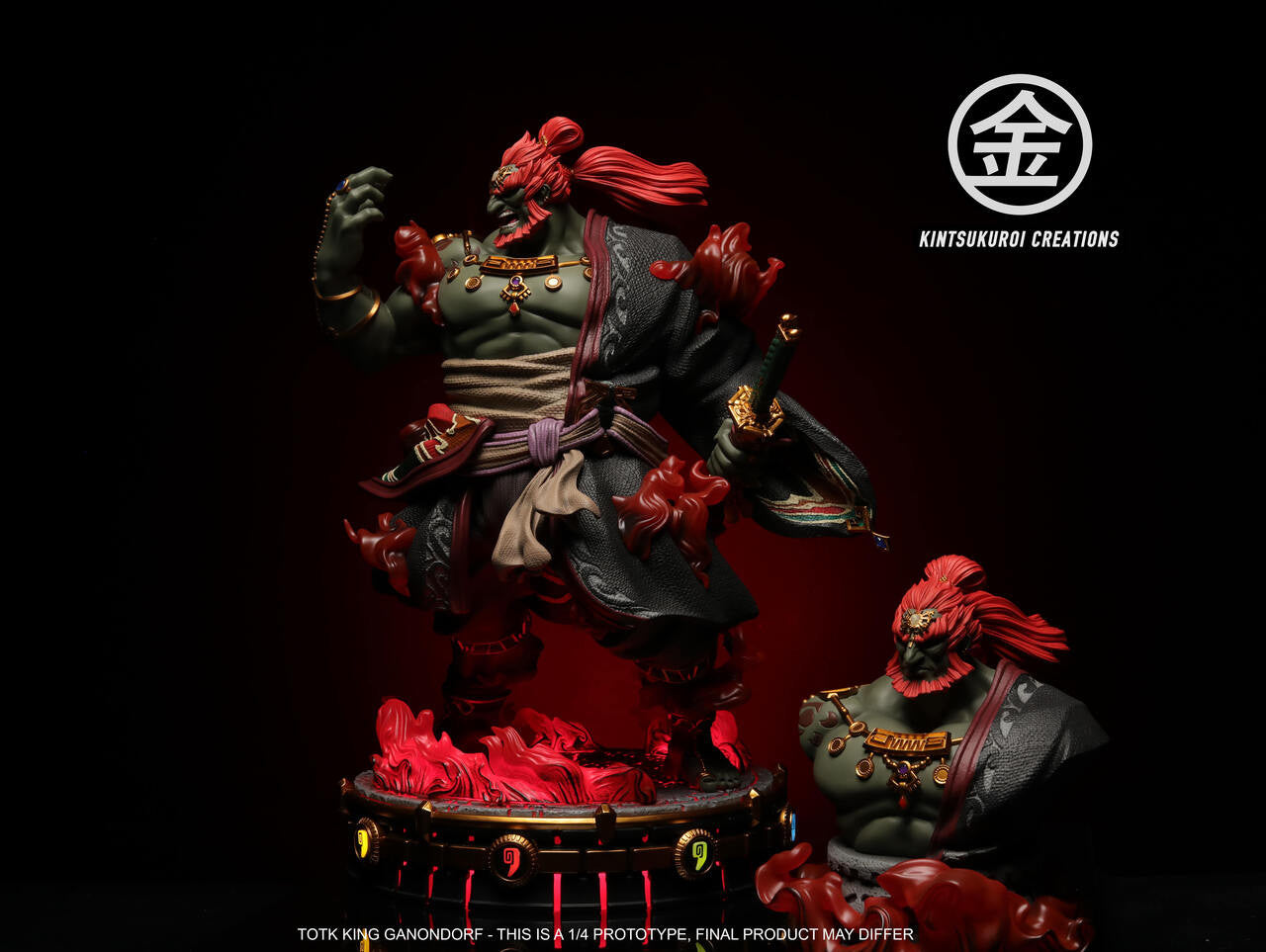 Legend of Zelda - King Ganondorf TOTK | 1:4 Resin Statue | by Kintsukuroi Creations Studio