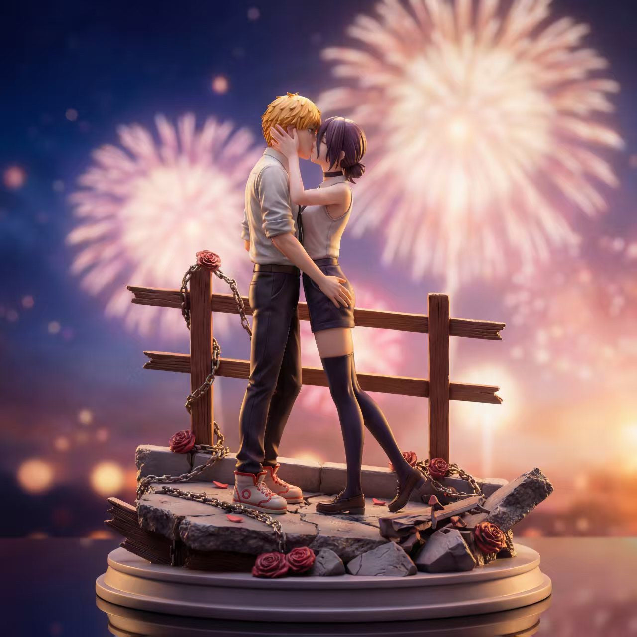 Chainsaw Man - Denji & Reze Kiss | 1:6 Resin Statue | by Pink Studio