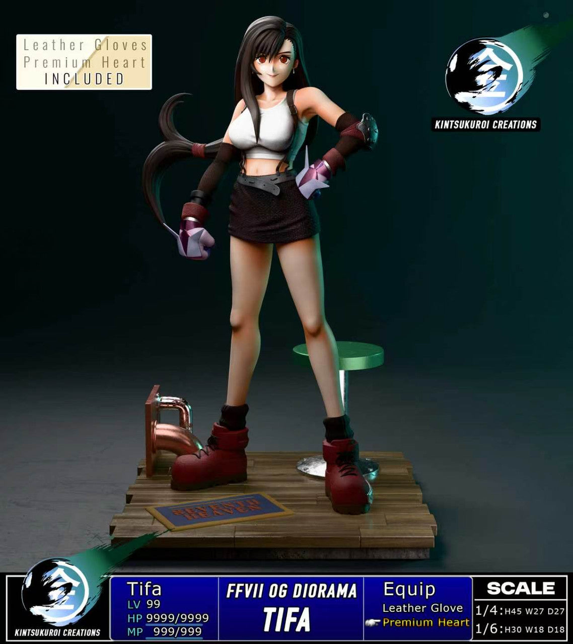 Final Fantasy - FFVII Tifa Og | 1:6/1:4 Resin Statue | by Kintsukuroi Creations Studio