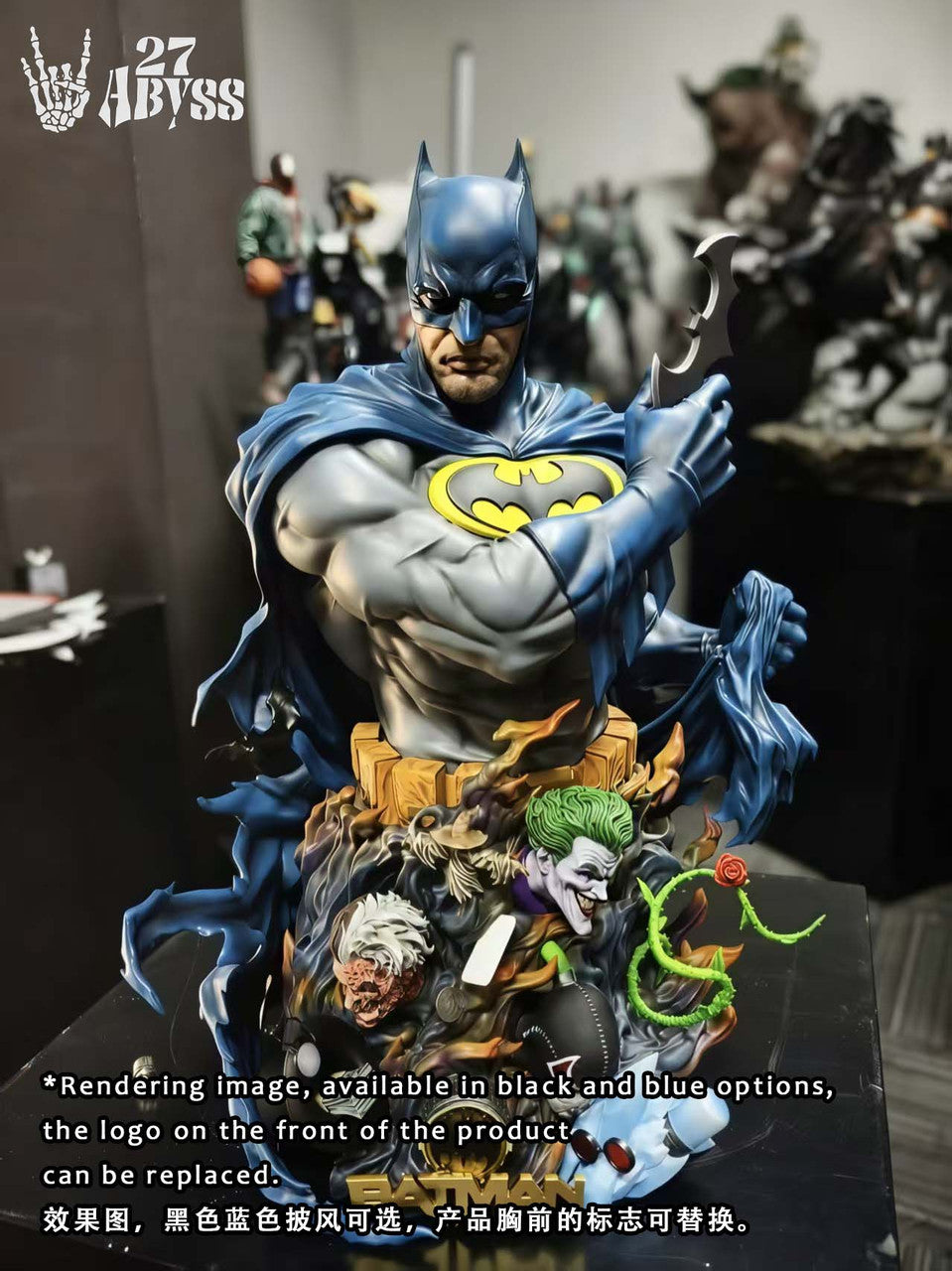 DC Comics - Batman Bust | 1:3/1:1 Resin Statue | by 27abyss Studio