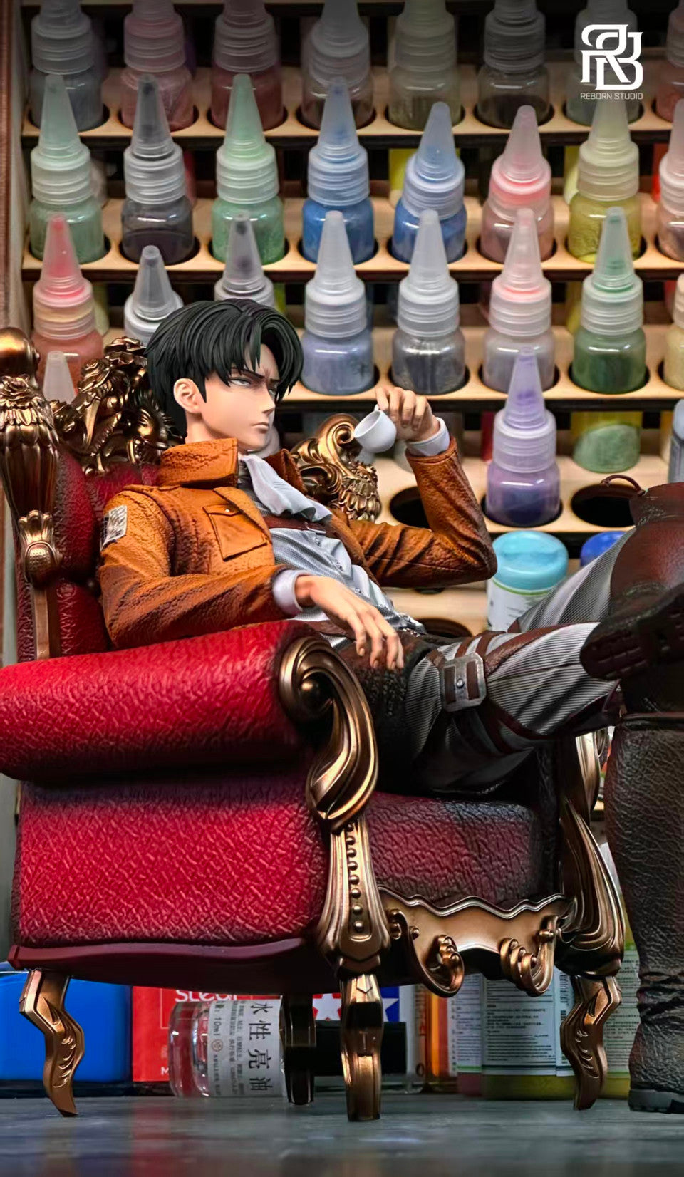 Attack on Titan - Levi Drinking Tea | 1:6 Resin Statue | by ReBorn Studio