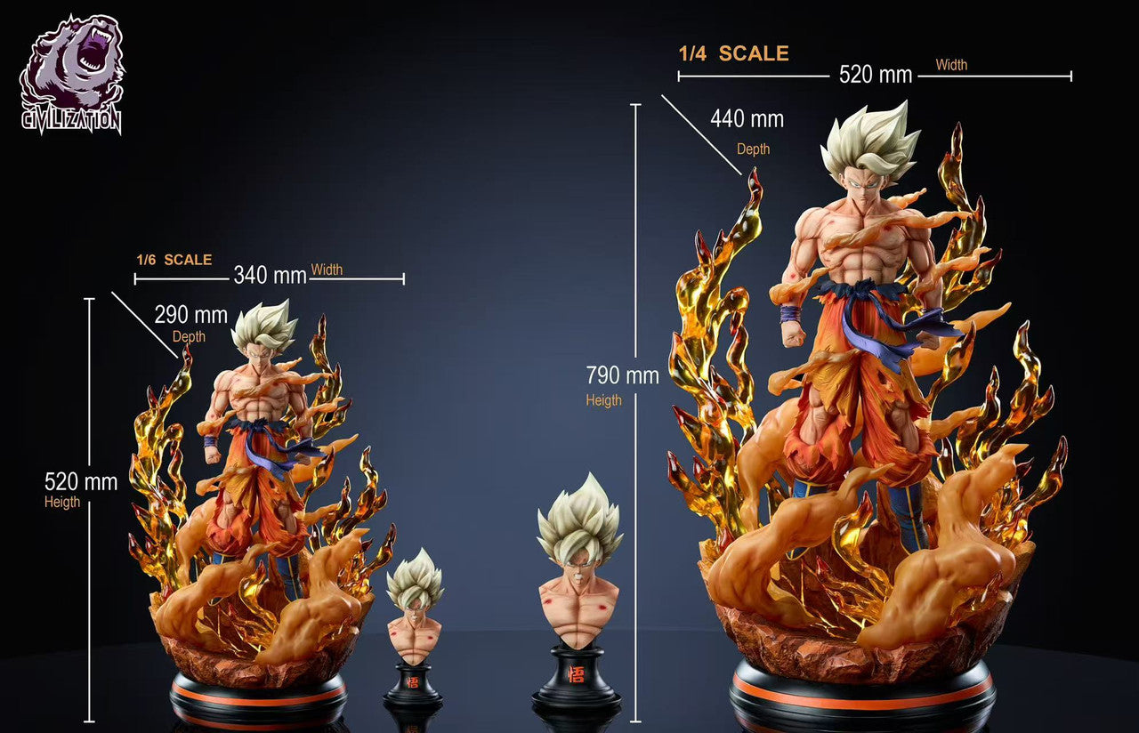 Dragon Ball - SS Goku | 1:6/1:4 Resin Statue | by Civilization Studio