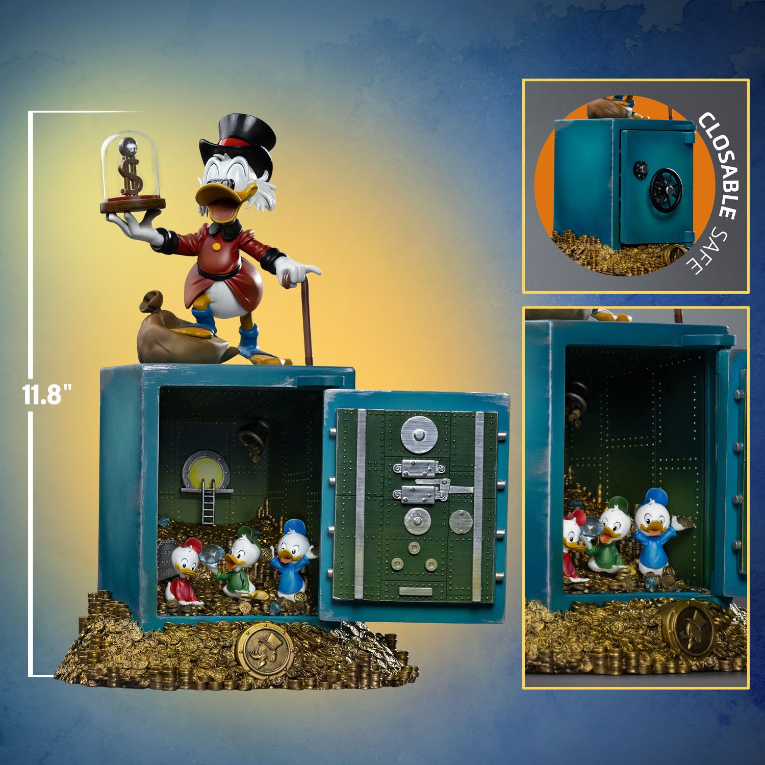 Disney Duck universe - Uncle Scrooge McDuck and Nephews | 1:10 Resin Statue | by Iron Studios