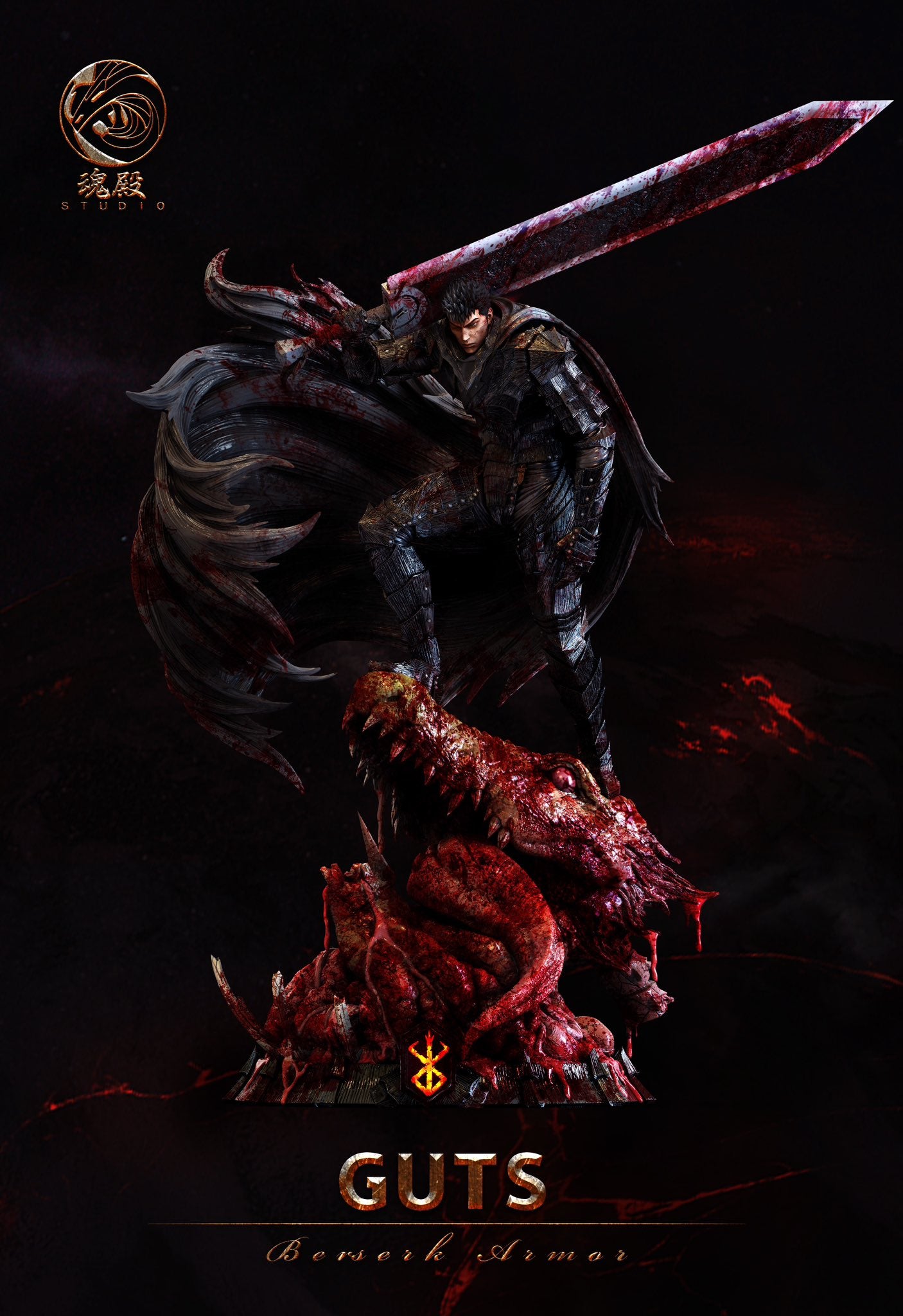 Berserk - Guts | 1:4 Resin Statue | von HunDian Studio