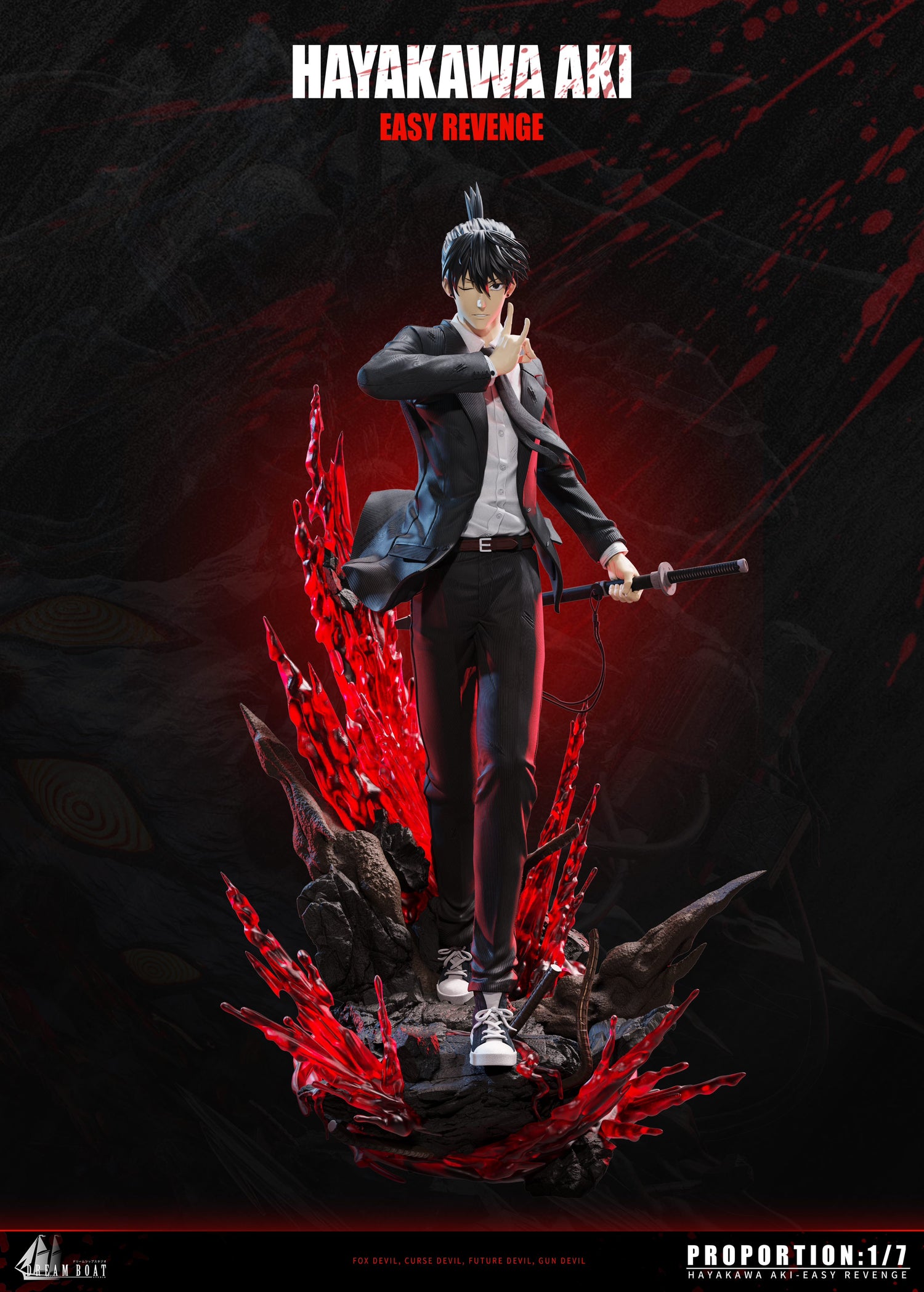 Chainsaw Man - Hayakawa Aki | 1:6 Resin Statue | von Dream Boat Studio