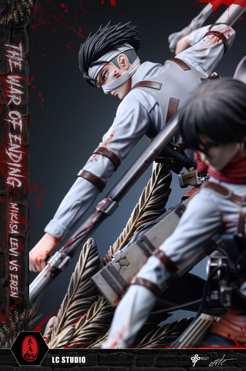 Attack on Titan - Mikasa & Levi vs. Founding Titan | Resin Statue | by LC Studio