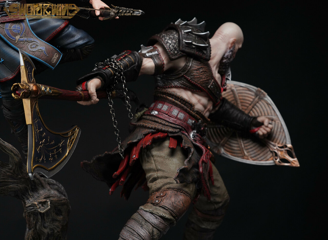 God of War - Atreus & Kratos | 1:4 Resin Statue | von Sword & Wing Studio