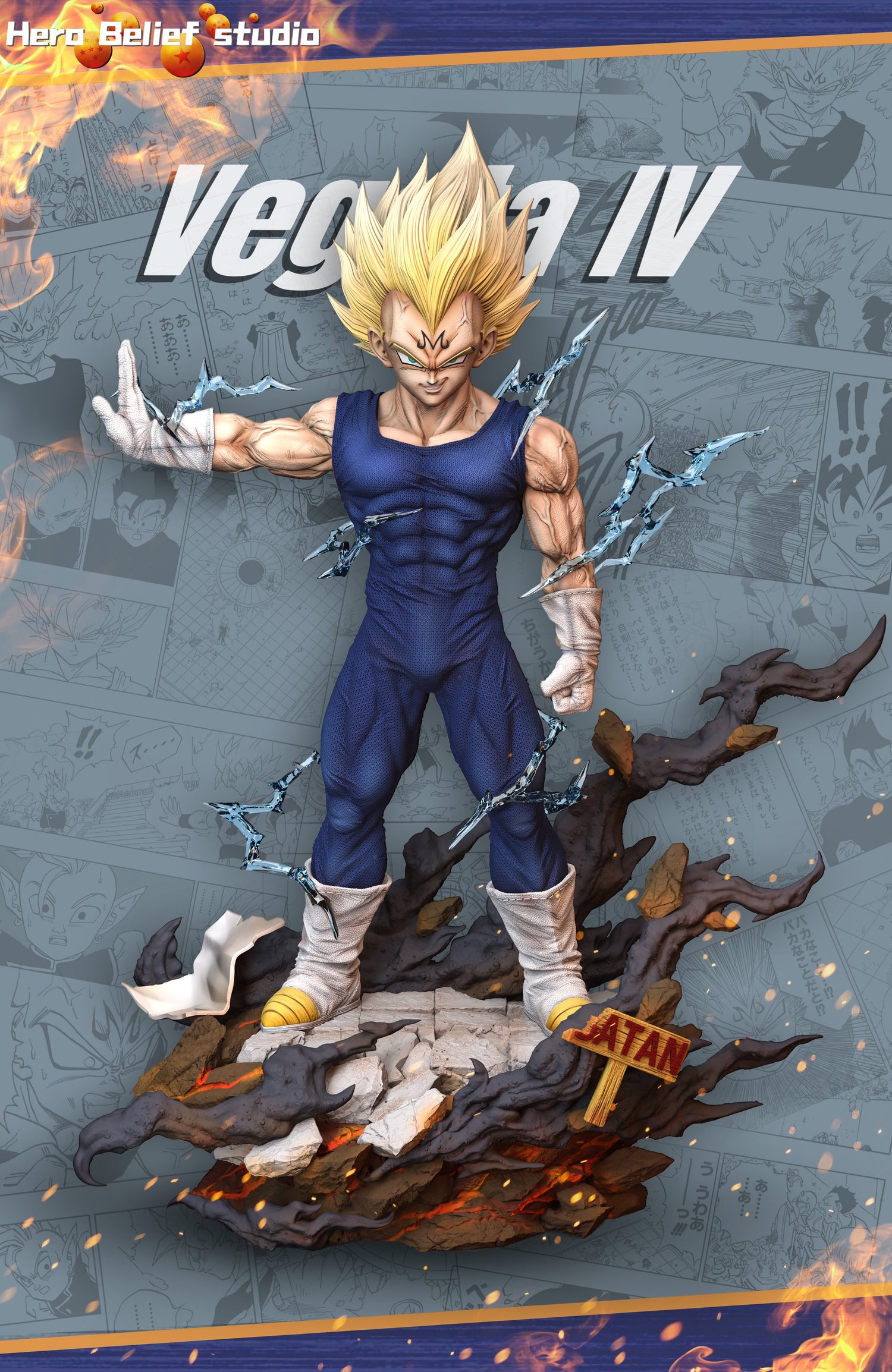Dragon Ball - Majin Vegeta | 1:4 Resin Statue | by Hero Belief Studio