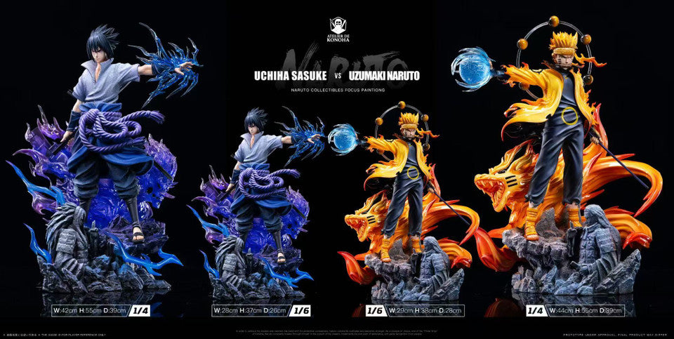 Naruto - Naruto & Sasuke | 1:6/1:4 Resin Statue | by Atelier de Konoha Studio