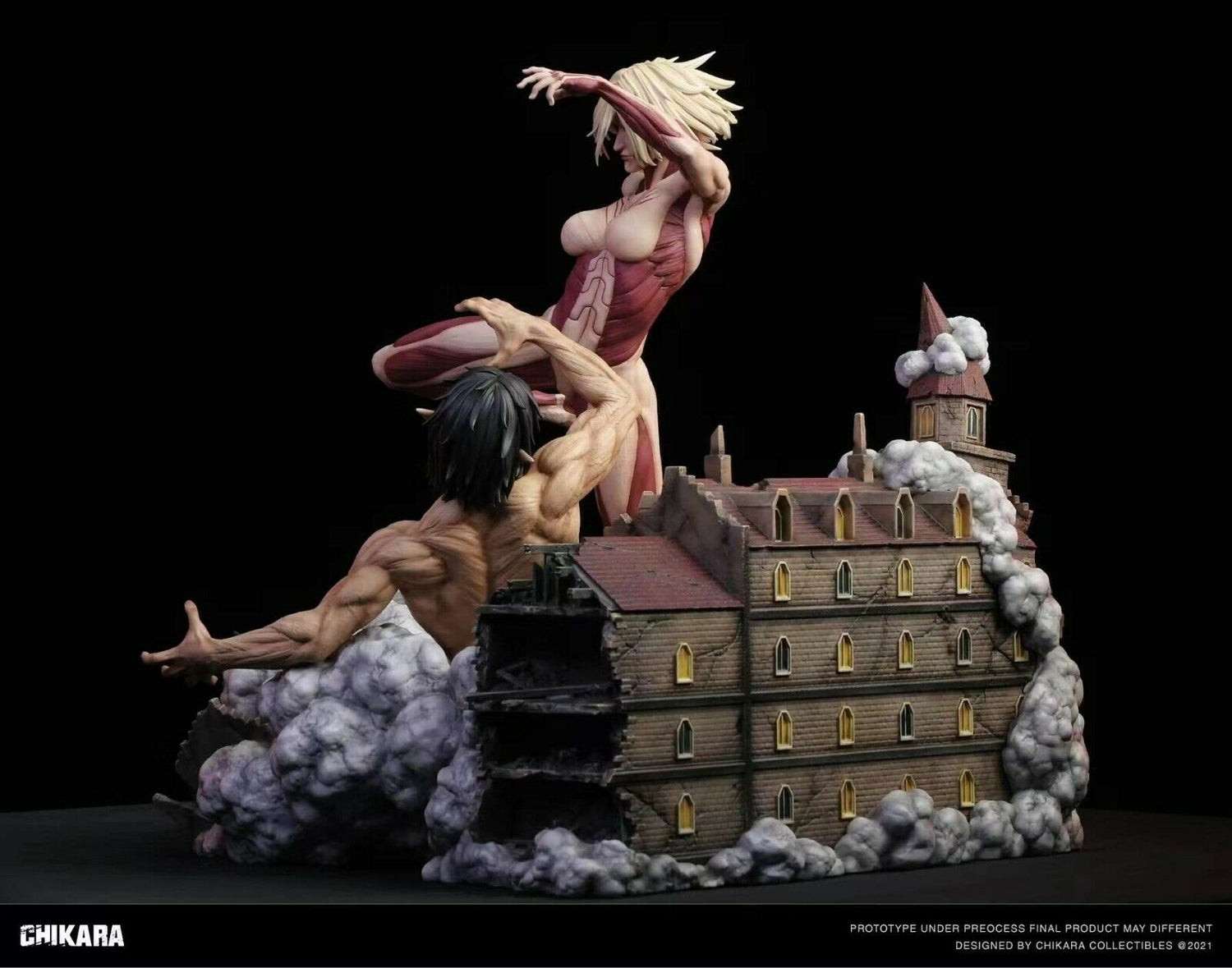 Attack on Titan - Female Titan vs. Eren | Resin Statue | von Chikara Studio