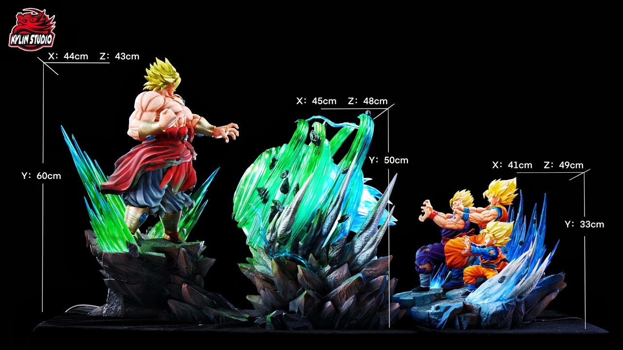 Dragon Ball - Broly VS Goku Gohan Goten | Resin Statue | by Kylin Studio