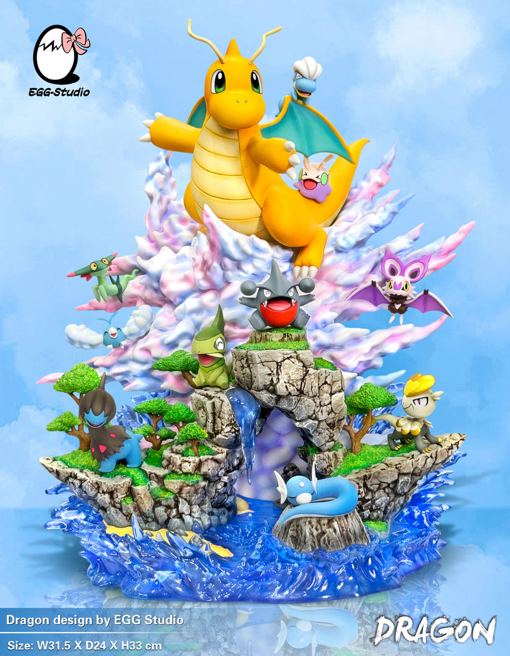 Pokemon - Dragon Group | Resin Statue | by EGG Studio