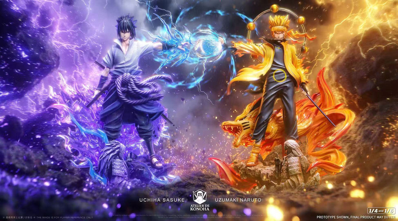 Naruto - Naruto & Sasuke | 1:6/1:4 Resin Statue | by Atelier de Konoha Studio