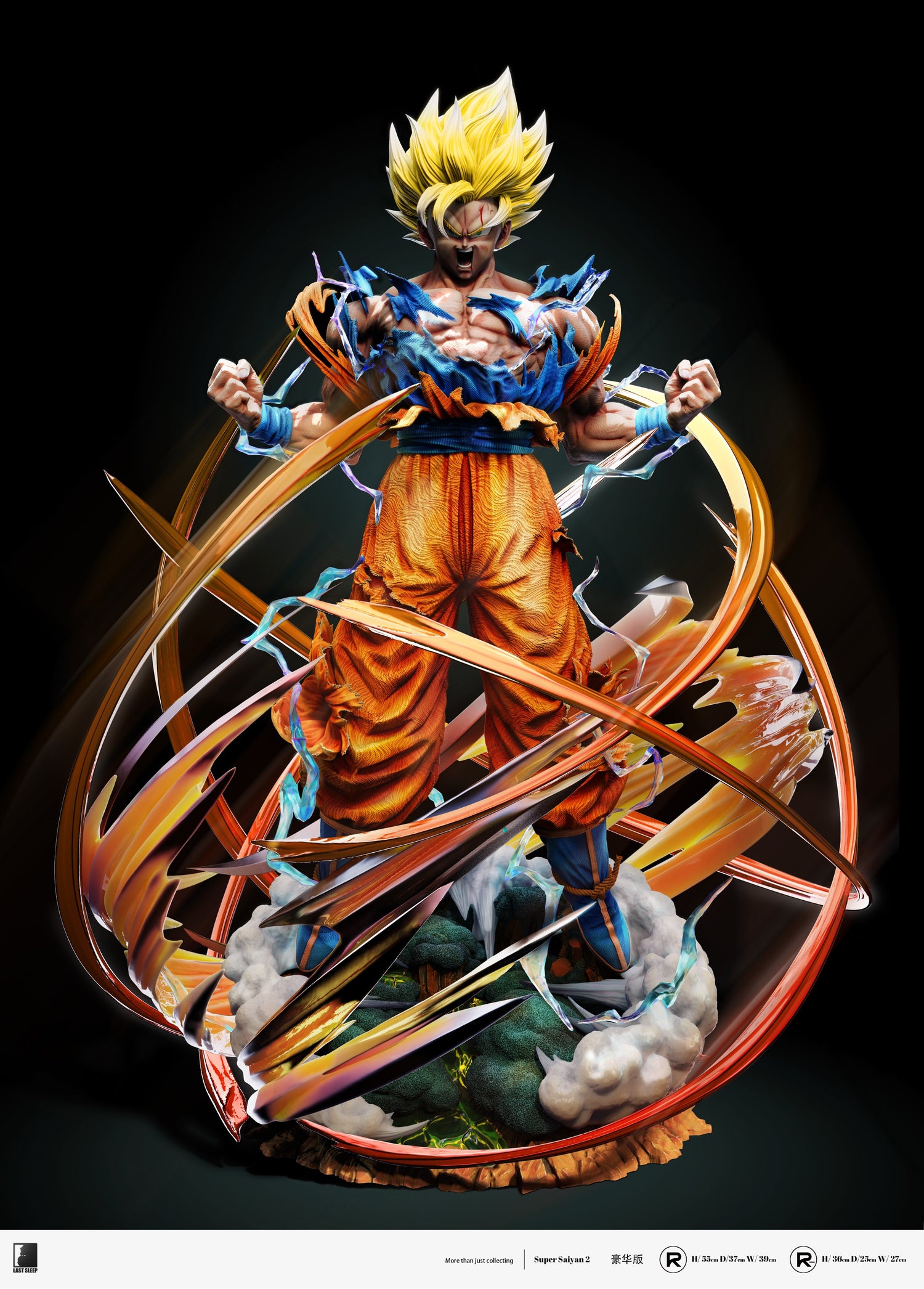 Dragon Ball - Goku Super Saiyan 2 | 1:4 Resin Statue | von Last Sleep Studio