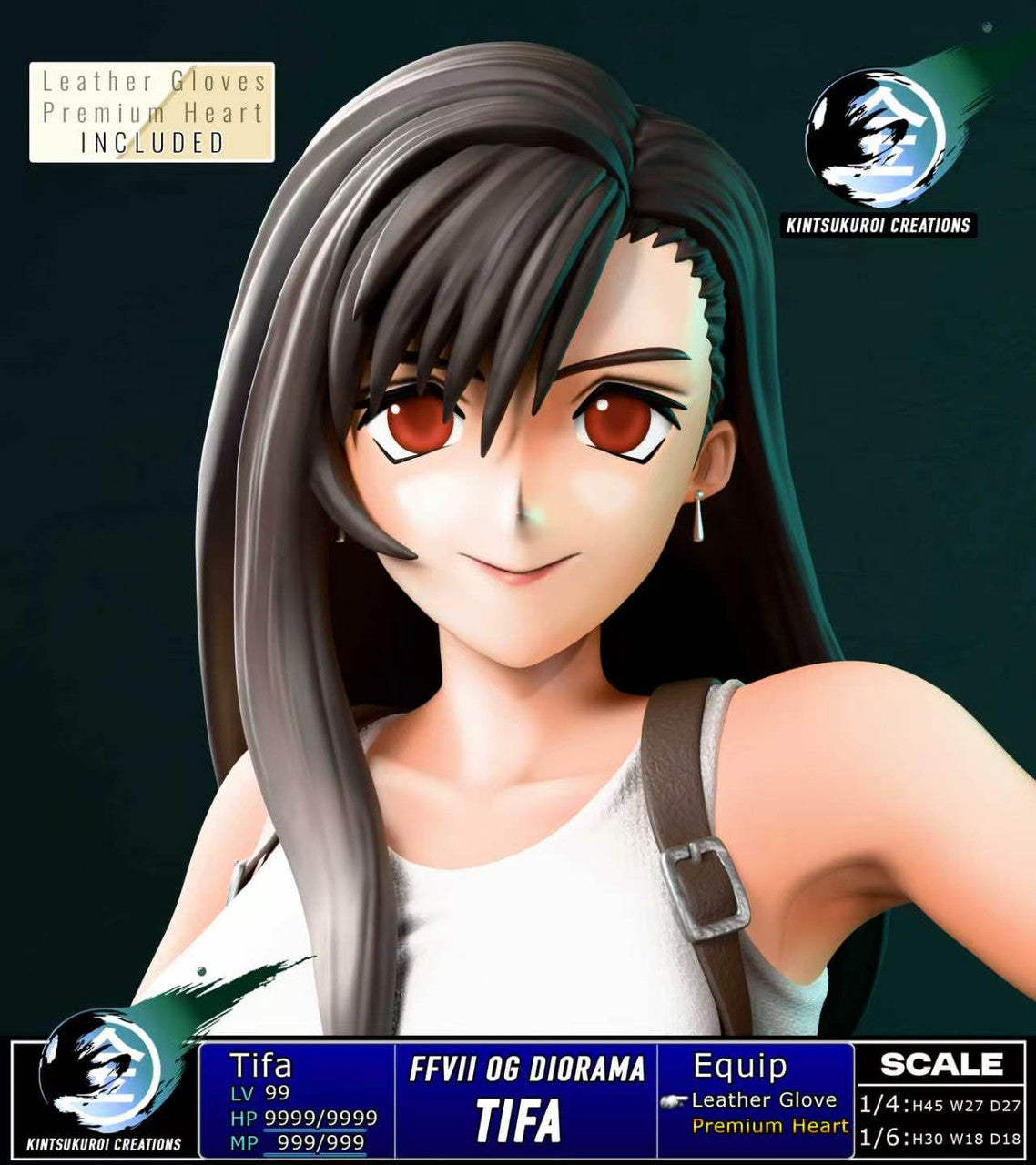 Final Fantasy - FFVII Tifa Og | 1:6/1:4 Resin Statue | by Kintsukuroi Creations Studio