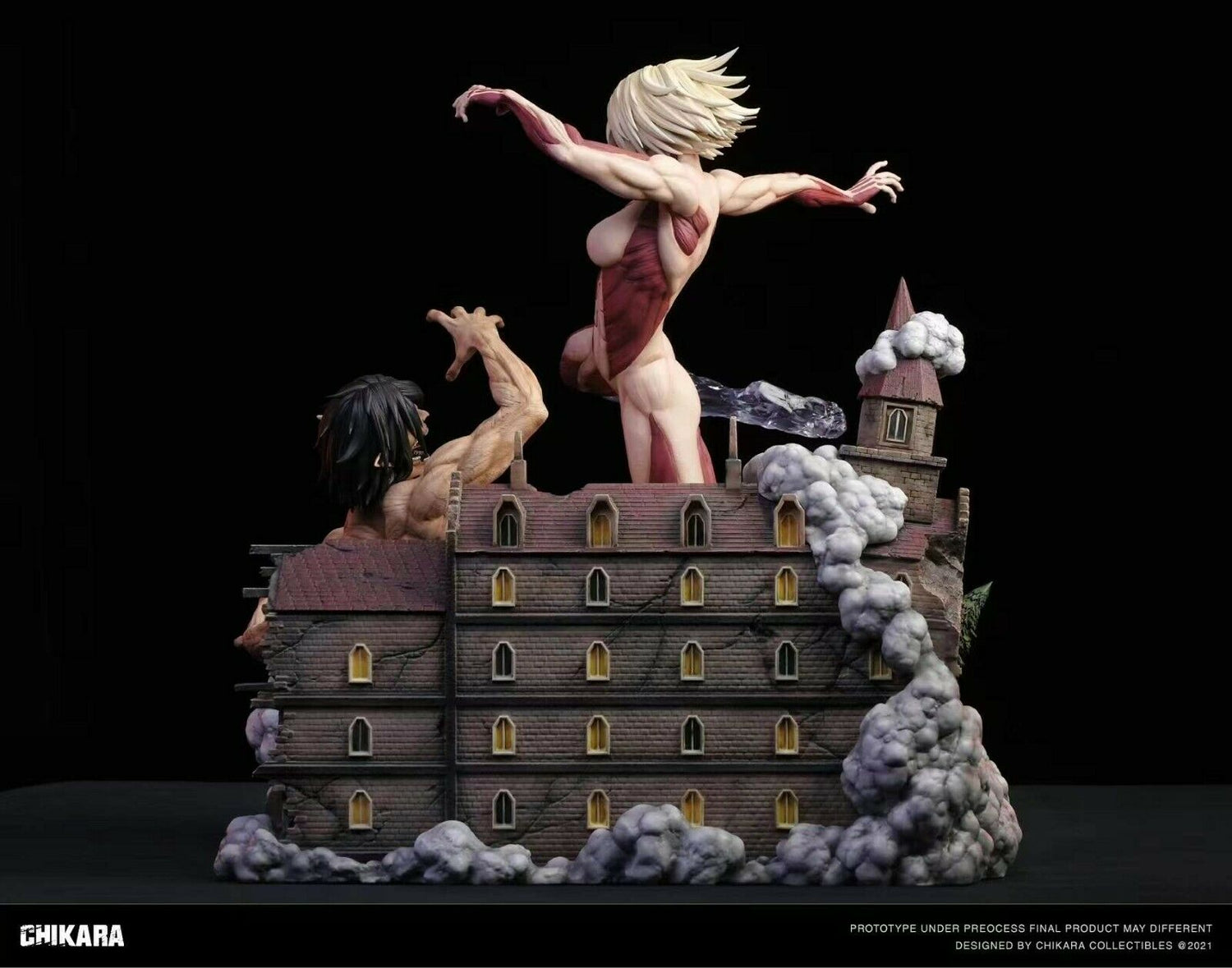 Attack on Titan - Female Titan vs. Eren | Resin Statue | von Chikara Studio