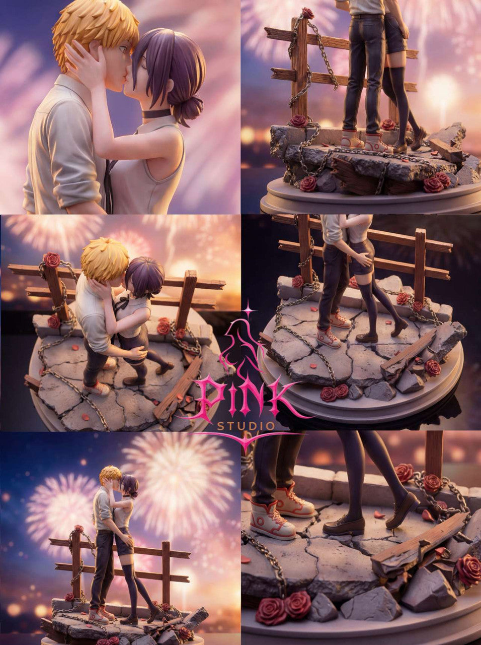 Chainsaw Man - Denji & Reze Kiss | 1:6 Resin Statue | by Pink Studio