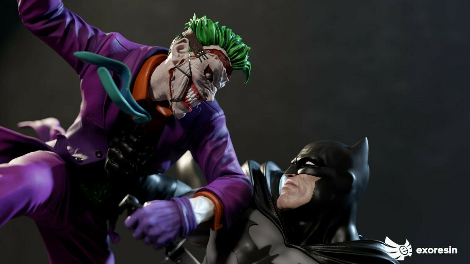 DC Comics - Joker vs Batman Diorama | 1:4 Resin Statue | by Obsidian Resinworks