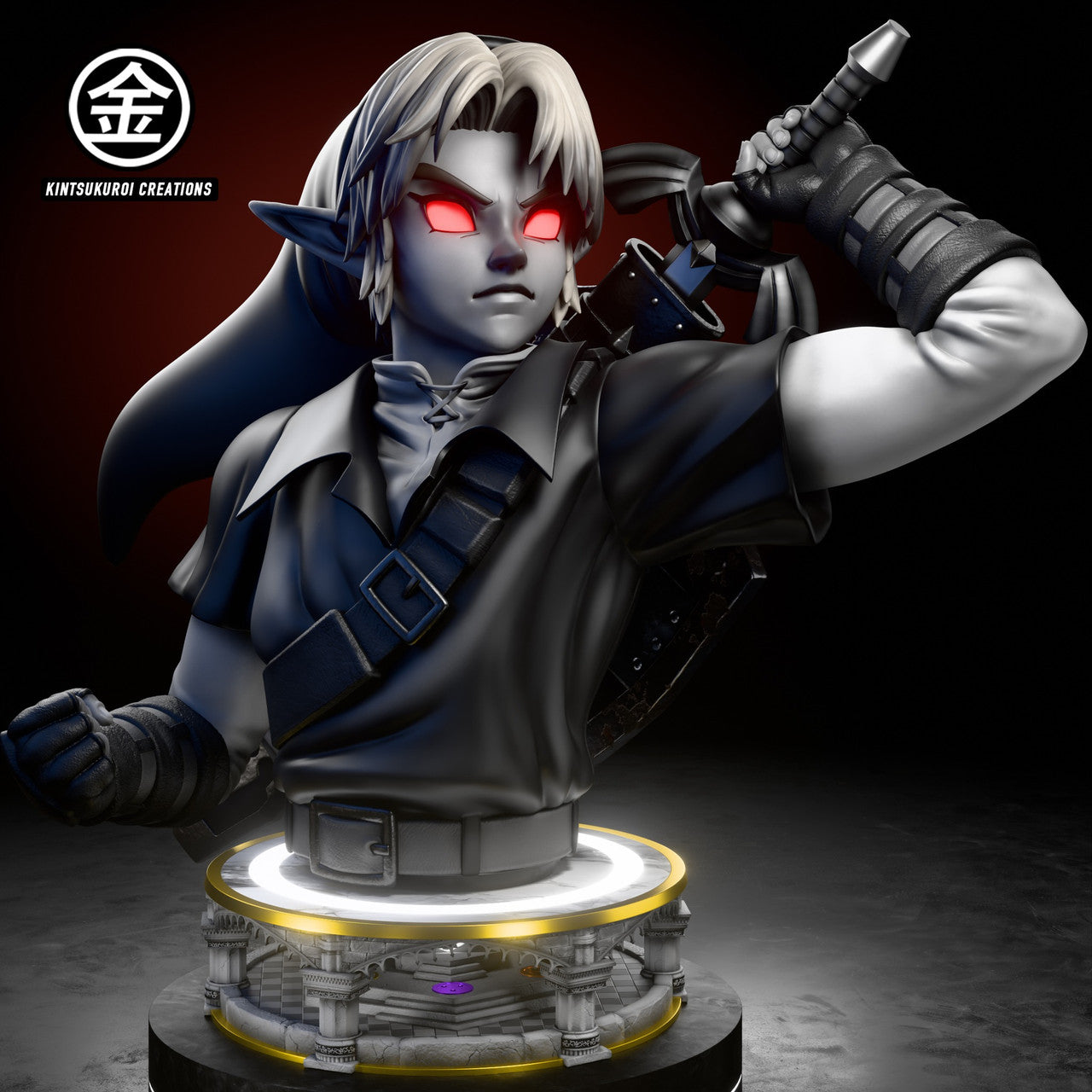 Legend of Zelda - Link Bust | 1:1/1:2 Resin Statue | by Kintsukuroi Creations Studio