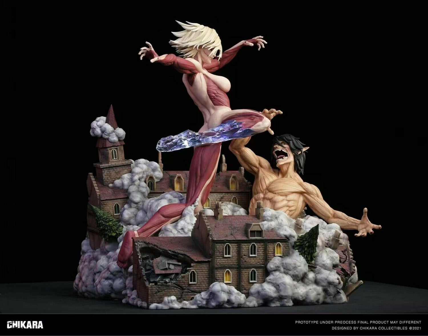 Attack on Titan - Female Titan vs. Eren | Resin Statue | von Chikara Studio