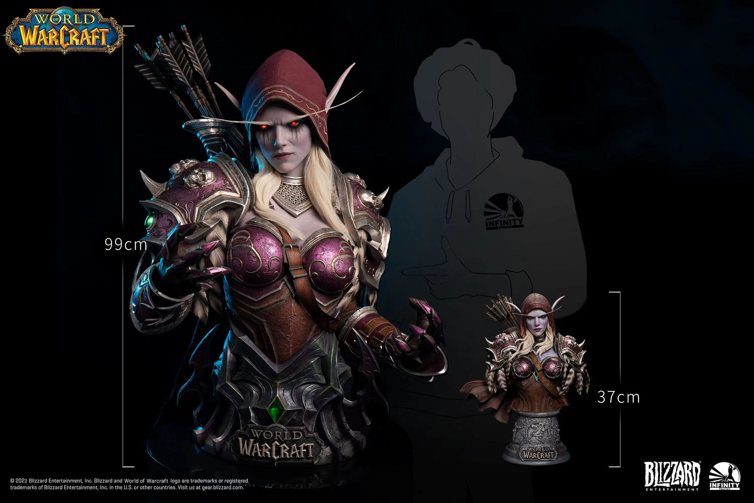 World of Warcraft - Sylvanas Windrunner | 1:1 Resin Bust | von Infinity Studio