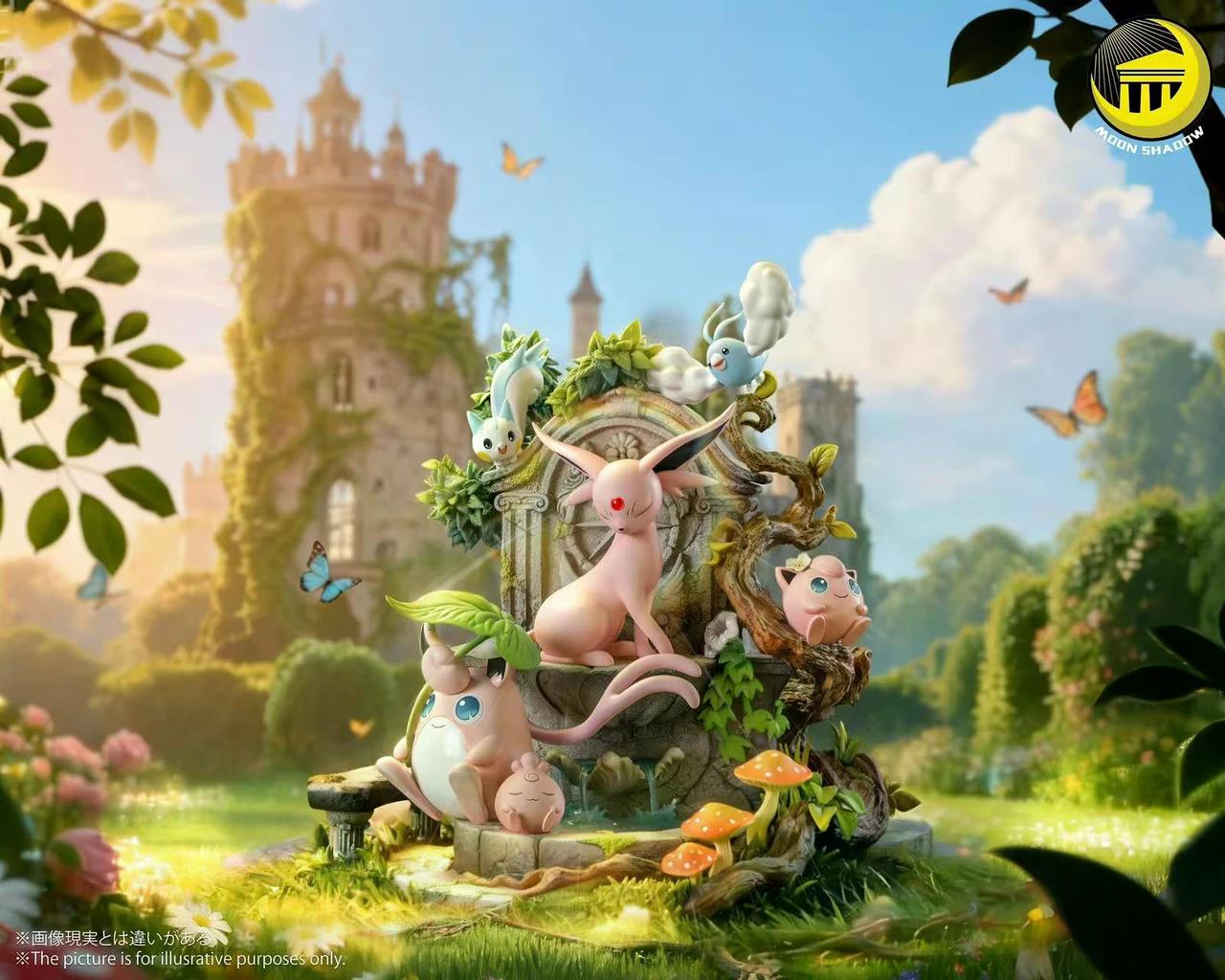 Pokemon - Espeon Family | Resin Statue | by Moon Shadow Studio