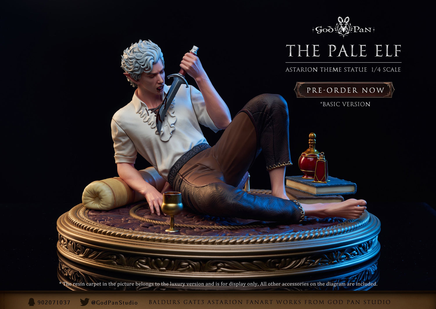 Baldur's Gate 3 - Astarion | 1:4 Resin Statue | von God Pan Studio