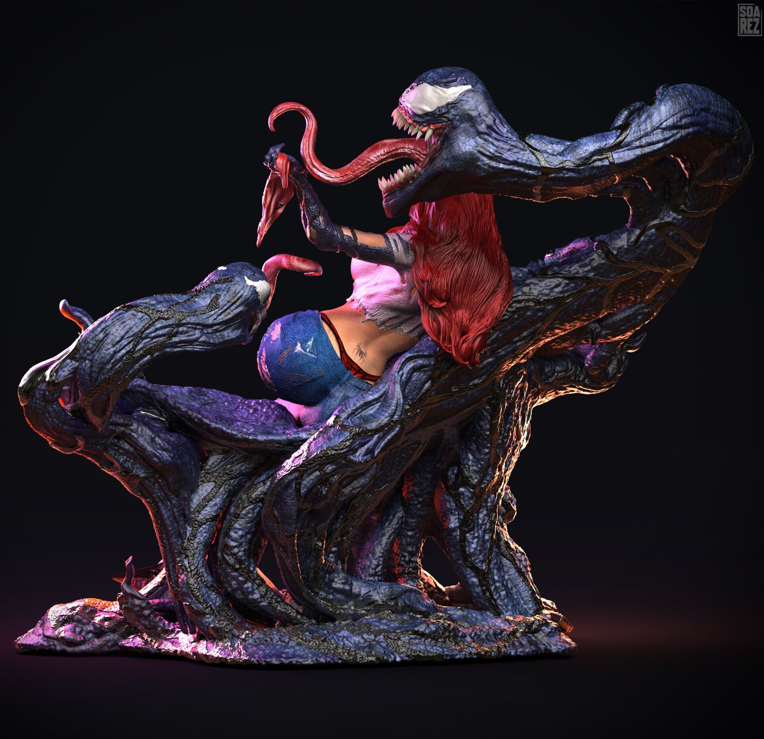 Marvel - Mary Jane Venomized (on Throne) | 1:4 Resin Statue | by XionArt