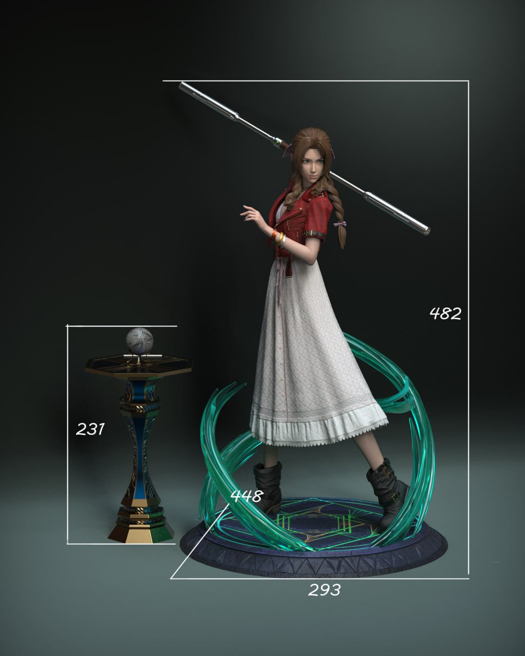 Final Fantasy - Aerith FF7 Remake | Resin Statue | by Solar Studio