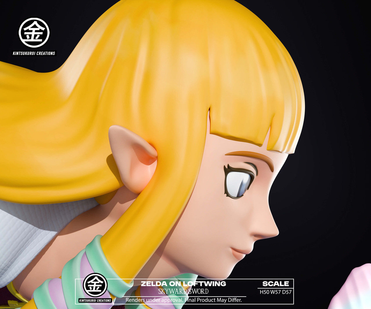 Legend of Zelda – Zelda on Loftwing | 1:4 Resin Statue | von Kintsukuroi Creations