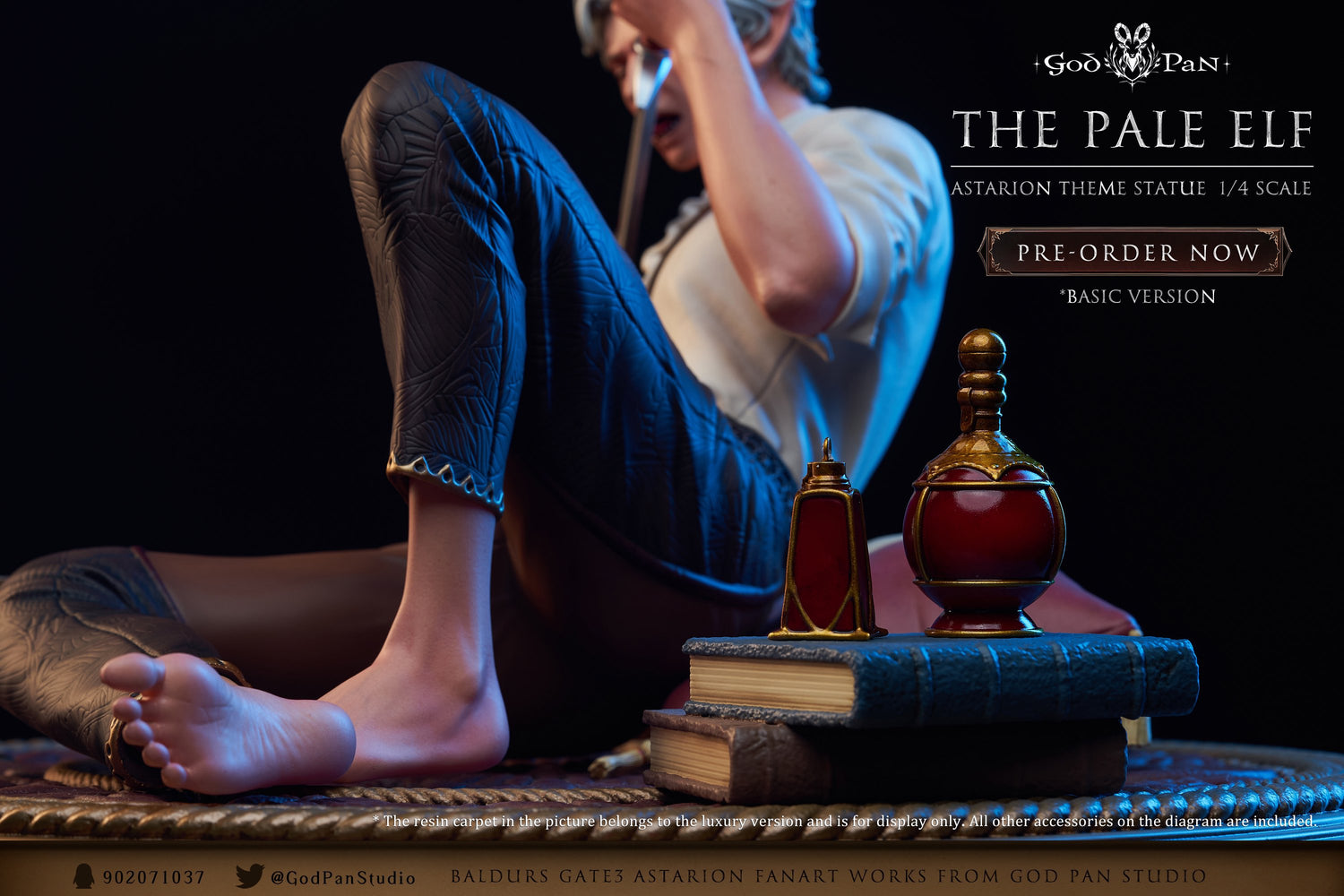 Baldur's Gate 3 - Astarion | 1:4 Resin Statue | von God Pan Studio