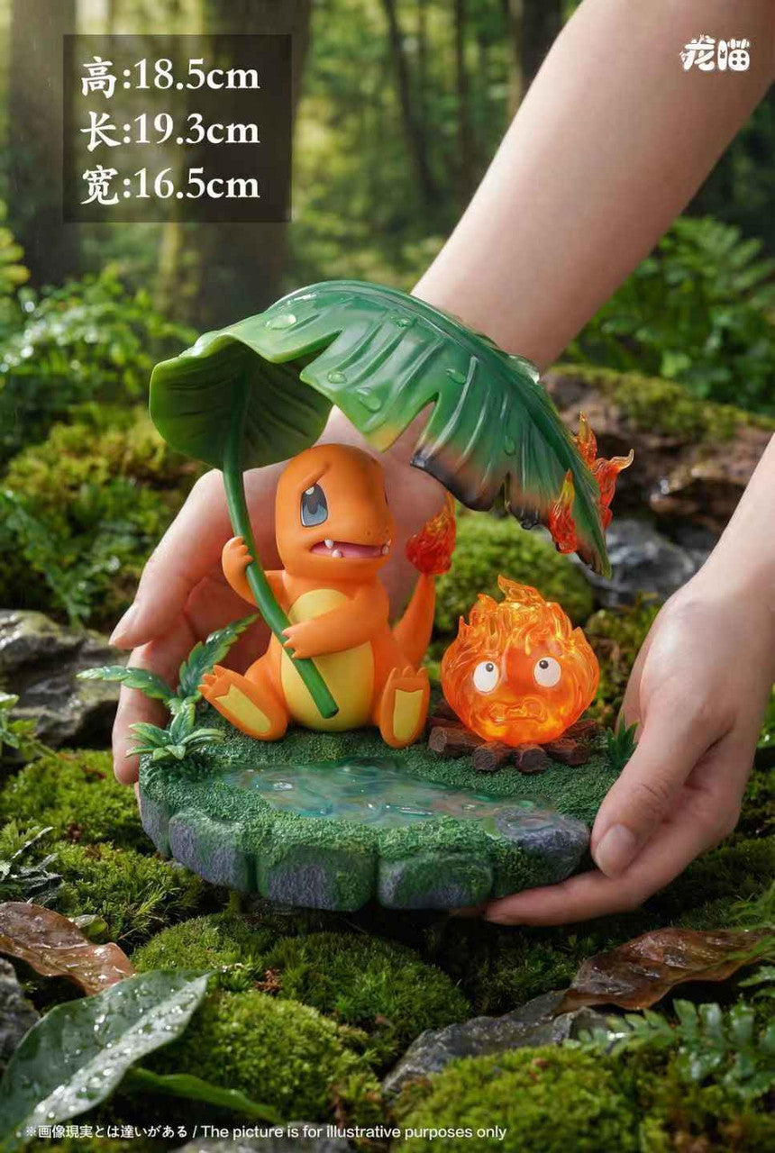 Howl’s Moving Castle - Charmander & Calcifer | Resin Statue | by LongMiao Studio