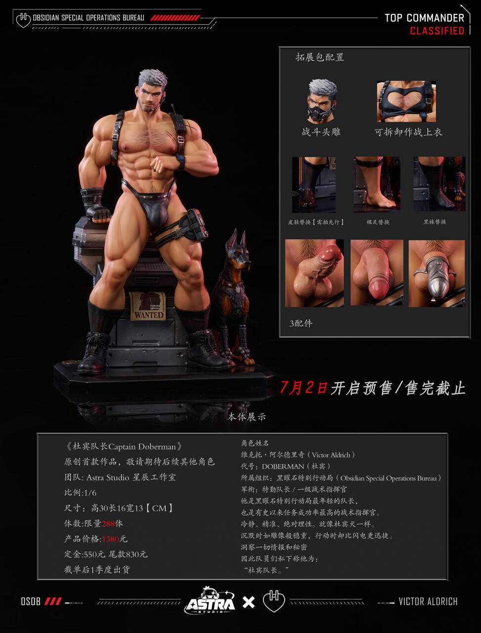 Captain Doberman Victor Aldrich | 1:6 Resin Statue | by Astra Studio