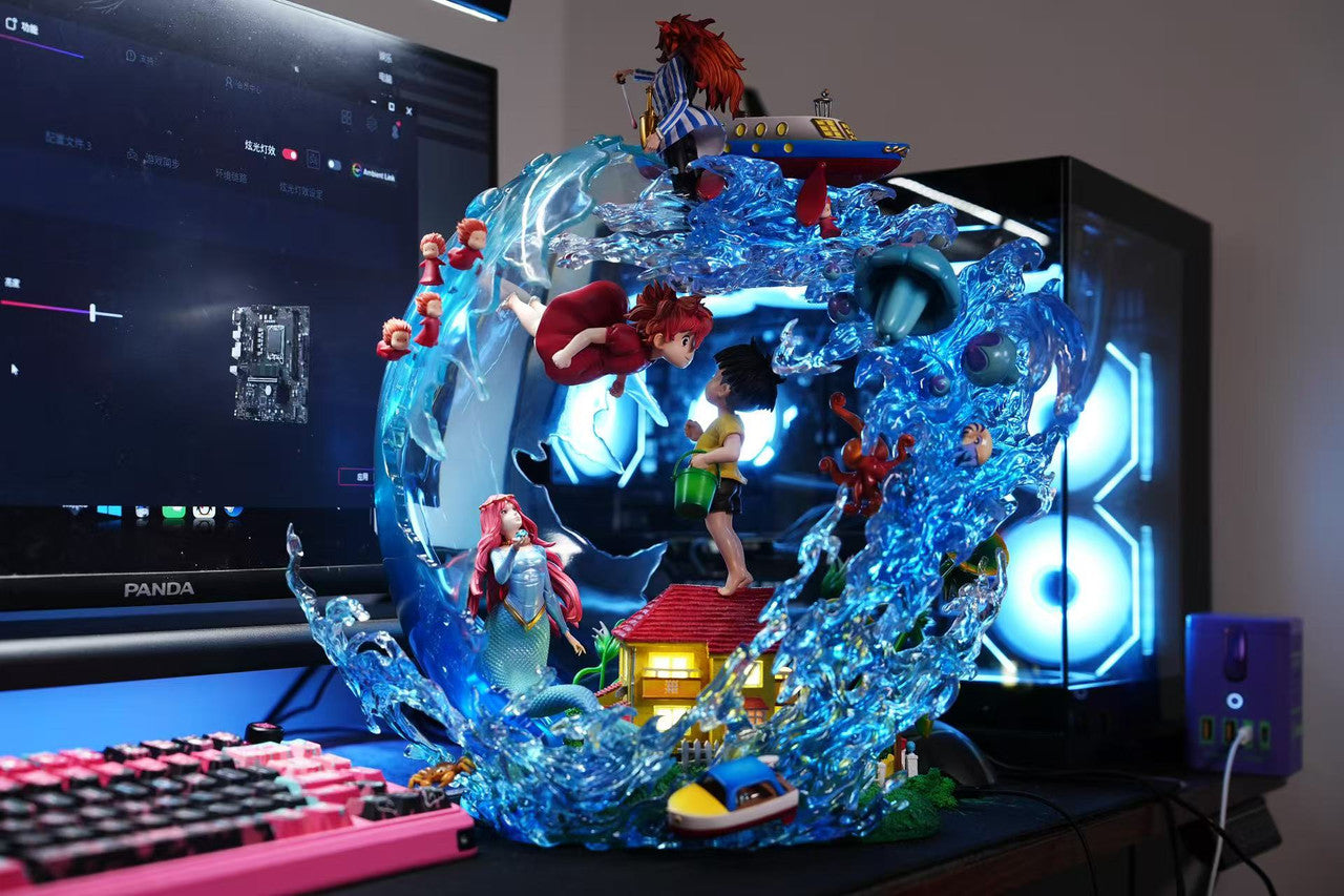 Studio Ghibli - Ponyo on the Cliff 2.0 | Resin Statue | by OPM Studio