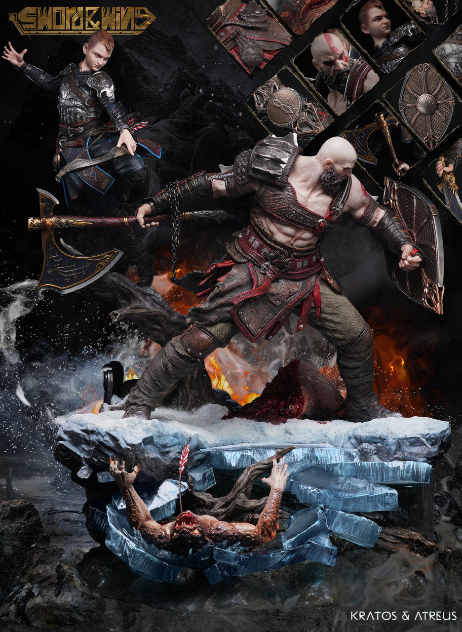 God of War - Atreus & Kratos | 1:4 Resin Statue | von Sword & Wing Studio
