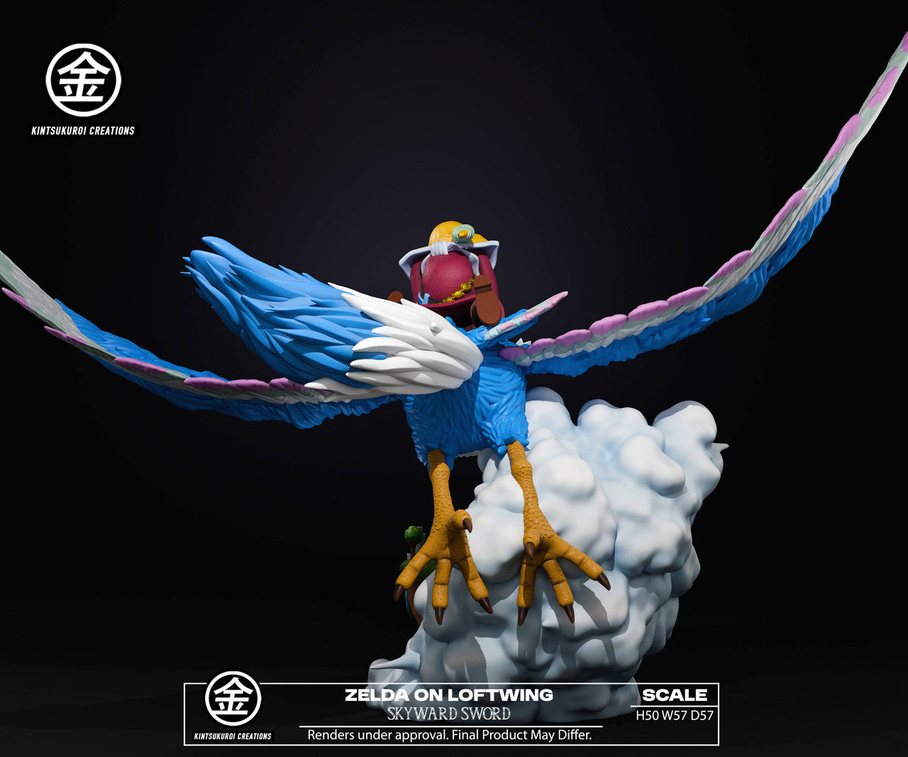 Legend of Zelda – Zelda on Loftwing | 1:4 Resin Statue | von Kintsukuroi Creations