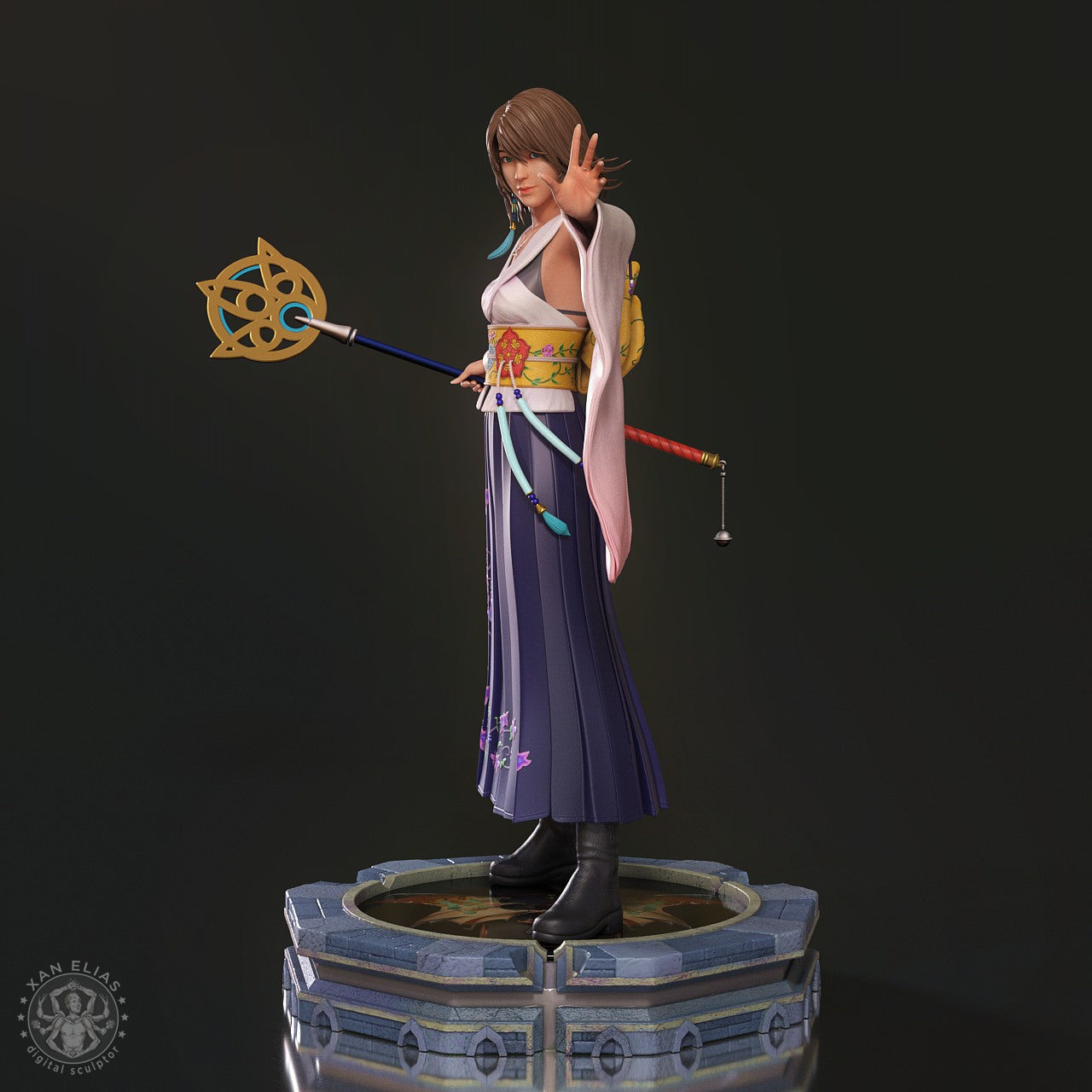 Final Fantasy - Yuna & Valefore | 1:4 Resin Statue | von Solar Studio