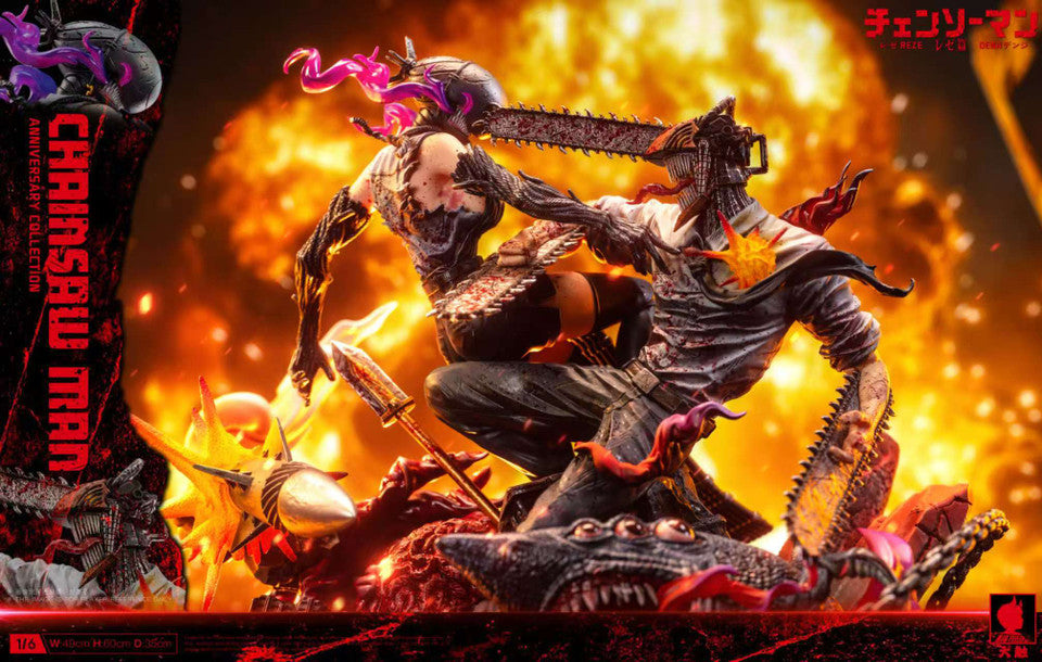 Chainsaw Man - Denji vs Reze | 1:4 Resin Statue | by Big Feeler Studio